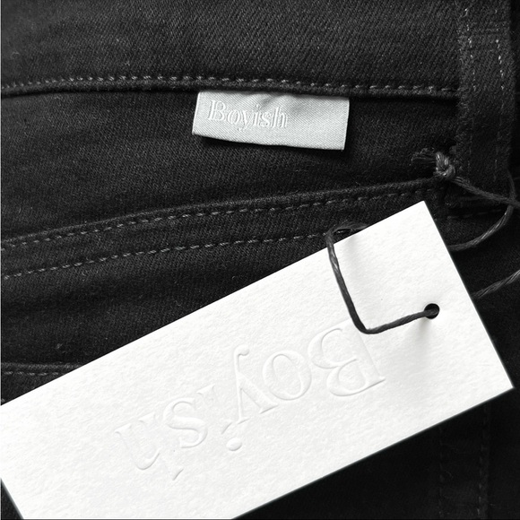 NWT BOYISH Black Stretch Denim High Rise Flare Leg 90s Bootcut Jeans 27 - Picture 6 of 9